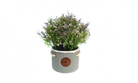 Decoratiuni - Floricele artificiale decorative in ghiveci ceramic Sweet home