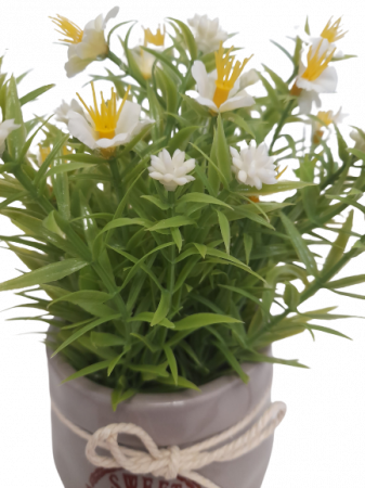Floricele artificiale decorative in ghiveci ceramic Sweet home [2]