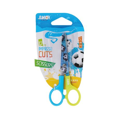 Foarfeci - Foarfeca cu maner ergonomic 12 cm Fotbal Junior,+5 ani