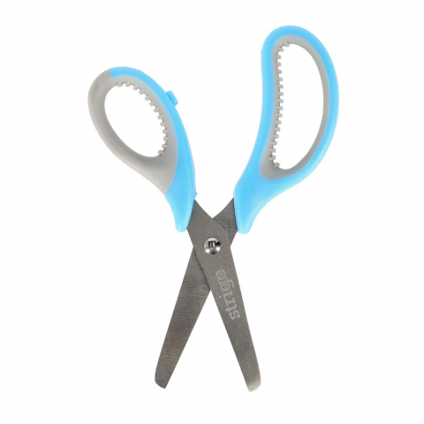 Foarfeca scolara cu varf rotunjit, otel inoxidabil, grip cauciucat, diverse culori [2]