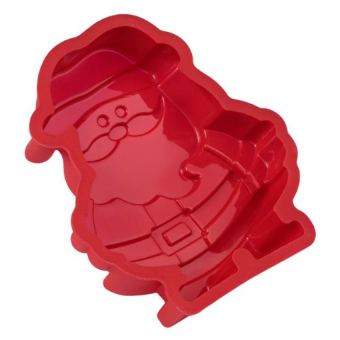 Forma de copt din silicon Mos Craciun,rosu,14x16x4 cm [1]