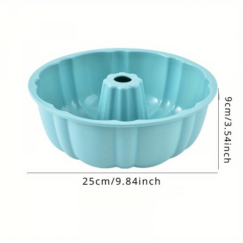 Forma de copt din silicon termorezistent pentru tort sau tarta,diverse culori,25x9 cm [4]