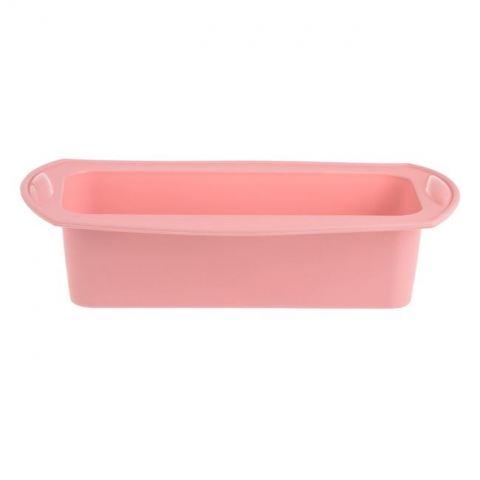 Forma de copt pentru chec din silicon,roz,27x14x6 cm [1]