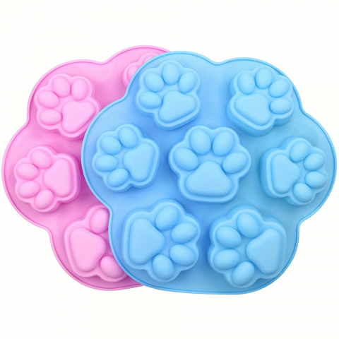 Forma din silicon pentru biscuiti,forma de labuta de catel,diverse culori,20x19.5 cm [3]