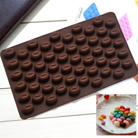 Forma din silicon pentru bomboane, model boabe de cafea, 18x11x1 cm [3]