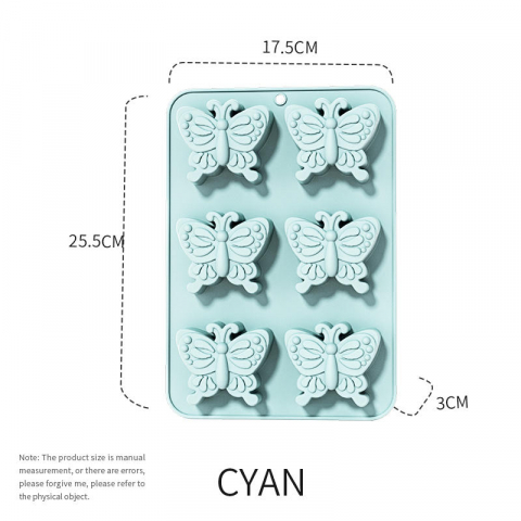 Forma din silicon pentru briose si biscuiti, forma fluturi, 6 alveole,25x17x3 cm [1]