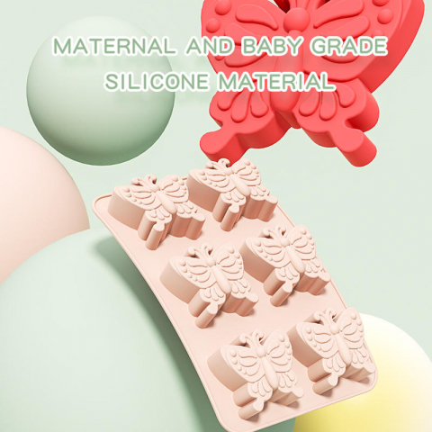 Forma din silicon pentru briose si biscuiti, forma fluturi, 6 alveole,25x17x3 cm [3]