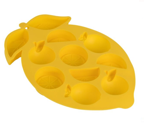 Forma din silicon pentru cuburi de gheata, model lamai, 9 cuburi, galben, 17x24x2 cm [2]