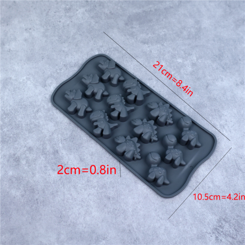 Forma din silicon pentru jeleuri si bomboane, design dinozauri,12 alveole,21x7 cm [1]