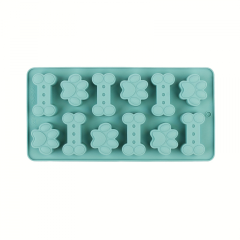 Forma din silicon pentru jeleuri si bomboane, design os catelus,12 alveole,20x10 cm [2]