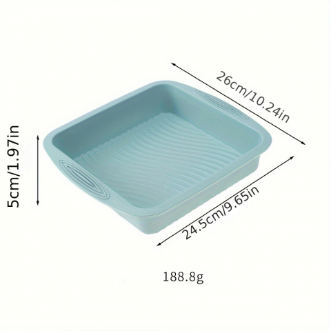 Forma din silicon pentru tort sau tarta,forma patrata, diverse culori,26x24x5 cm [3]