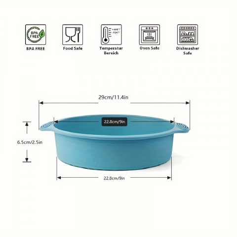 Forma din silicon pentru tort sau tarta,forma rotunda, diverse culori,29x22x6.5 cm [3]