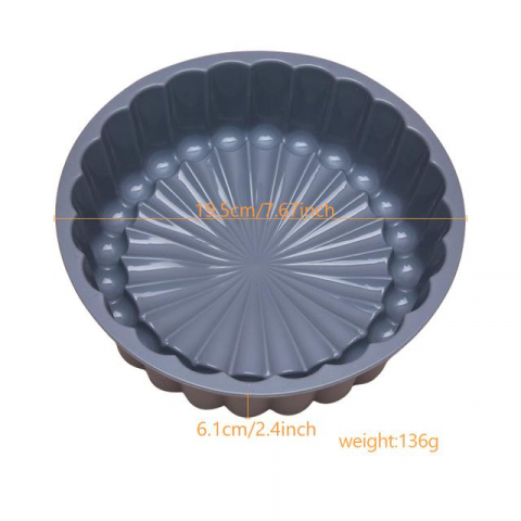 Forma rotunda din silicon pentru prajituri,diverse culori,19x6 cm [5]
