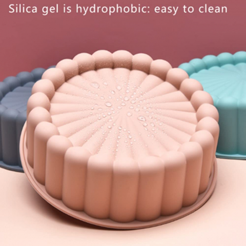 Forma rotunda din silicon pentru prajituri,diverse culori,19x6 cm [1]