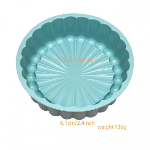 Forma rotunda din silicon pentru prajituri,diverse culori,19x6 cm [6]