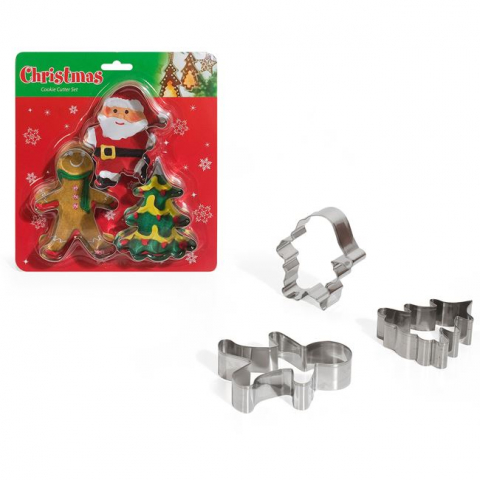 Articole pentru Craciun - Forme metalice pentru biscuiti,3 bucati/set