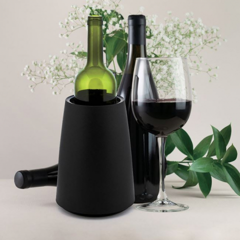 Frapiere & Racitoare - Frapiera cu punga de gheata detasabila pentru sticla,plastic,negru,15x20 cm