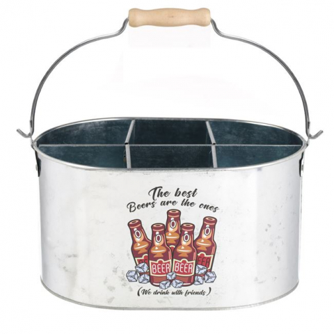 Frapiere & Racitoare - Frapiera metalica cu maner pentru cuburi de gheata cu 6 compartimente, 26x12 cm