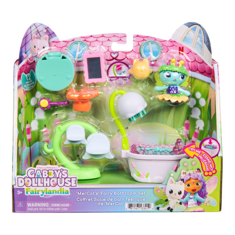 Figurine cu eroi si personaje - GABBYS DOLLHOUSE FAIRYLANDIA SET DE JOACA BAIA MAGICA A PISICII MERCAT CU FIGURINE SI ACCESORII