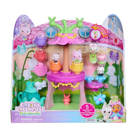 Figurine cu eroi si personaje - GABBYS DOLLHOUSE FAIRYLANDIA SET DE JOACA PETRECERE CU CEAI CU FIGURINE SI ACCESORII