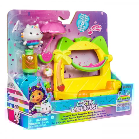 Jocuri si articole copii - GABBYS DOLLHOUSE SET BALCON PENTRU PETRECEREA CU SMOOTHIE A LUI CAKEY