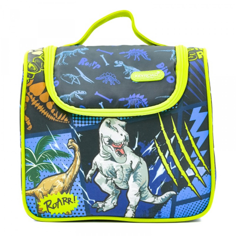 Ghiozdane Gradinita - Geanta copii pentru pranz, 1 compartiment,model dinozauri, 22x20x12 cm