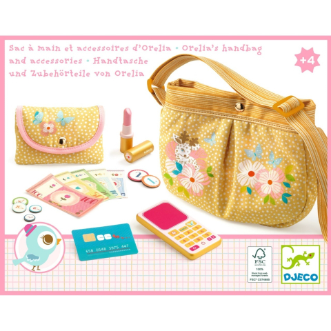 Geanta din bumbac cu accesorii, Djeco [3]
