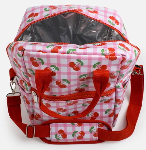 Geanta Izoterma pentru alimente si bauturi,imprimeu Cirese, 6 litri,21x13x27 cm [1]