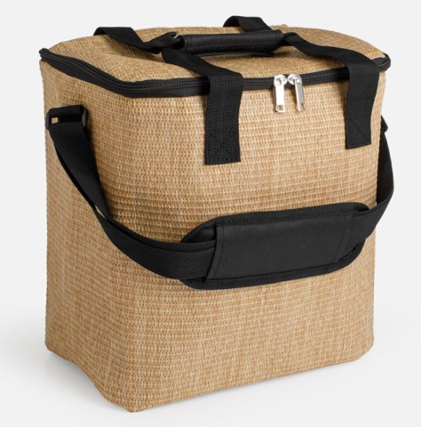 Sport & Activitati in aer liber - Geanta termoizolanta pentru alimente si bauturi, din paie, 15L, 28x18x30 cm