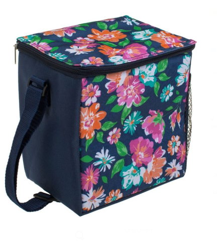 Sport & Activitati in aer liber - Geanta termoizolanta pentru alimente si bauturi,imprimeu floral,19x15x20cm - 5,5L
