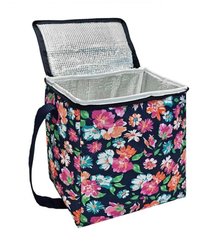 Geanta termoizolanta pentru alimente si bauturi,imprimeu floral,26x18x32cm - 15L [1]