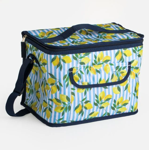 Sport & Activitati in aer liber - Geanta termoizolanta pentru alimente si bauturi, imprimeu lamai, 14L, 31x21x20 cm