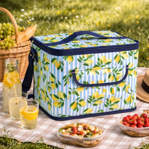Geanta termoizolanta pentru alimente si bauturi, imprimeu lamai, 14L, 31x21x20 cm [1]