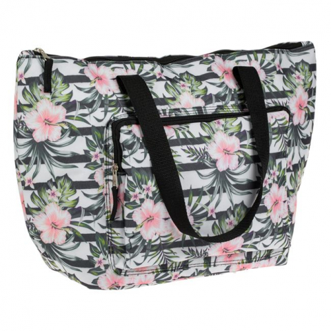 Lazi Frigorifice si Genti termoizolante - Geanta termoizolanta pentru alimente si bauturi,model flori,15 litri,49x18x32 cm