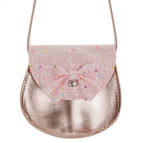 Frumusete, bijuterii si accesorii fetite - Gentuta pentru fetite cu fundita,roz,12x5x11 cm