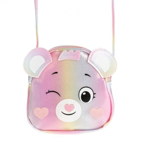 Jocuri si articole copii - Gentuta pentru fetite , design ursulet, roz, 14x4x14 cm