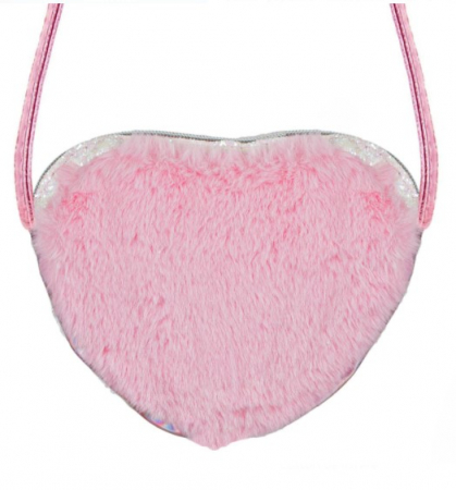 Gențuță plusată pentru fetițe în formă de inimă, Roz [1]