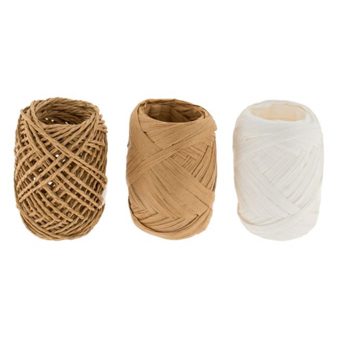 Produse art & craft-Lucru manual - Ghem sfoara din rafie pentru activitati crafts,3 bucati/set,10 metri