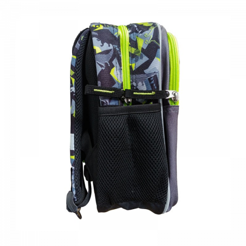Ghiozdan baieti Bambino TRex  pentru gradinita,1 compartiment, negru cu verde,22x12x28 cm [5]