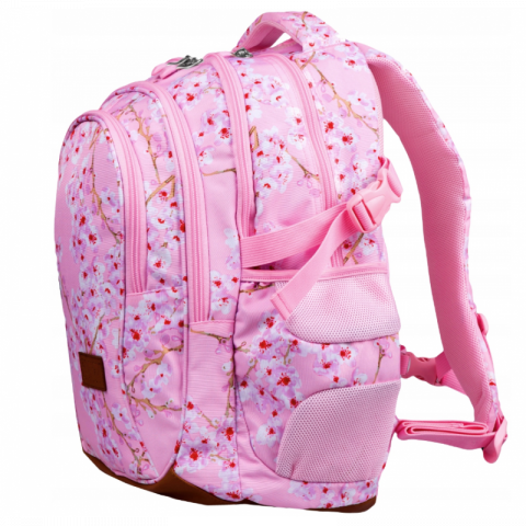 Ghiozdan Blossom pentru scoala, 3 compartimente, 2 buzunare, roz, 32x21x43 cm [2]