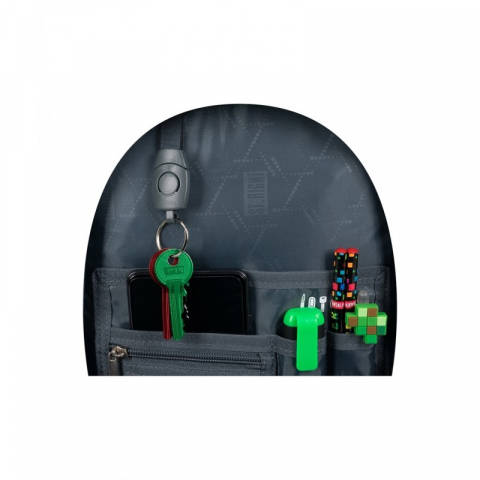 Ghiozdan Chess Cats pentru scoala,3 compartimente, negru cu alb,27x17x39 cm [5]