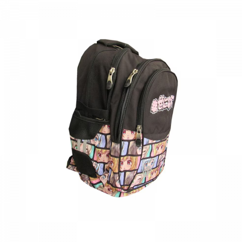 Ghiozdan Colour Anime pentru scoala, 2 compartimente, negru,32x21x43 cm [1]