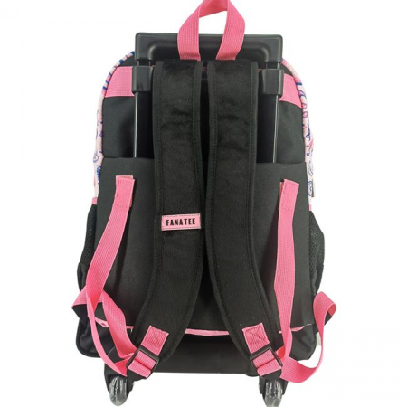 Ghiozdan cu Urechi unicorn si pompon tip troller pentru scoala cu 3 compartimente [4]