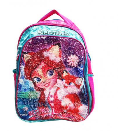 Papetarie & Birotica - Ghiozdan Enchantimals cu paiete reversibile fete scoala cu 2 compartimente