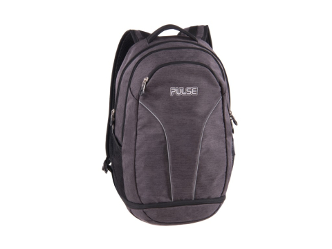 Ghiozdane Scoala - Ghiozdan ergonomic pentru scoala Pulse Olymp Gray cu 2 compartimente,50x33x24 cm