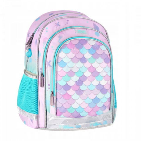 Papetarie & Birotica - Ghiozdan fete Starpak Mermaid pentru scoala cu 3 compartimente,39.5x29x20 cm
