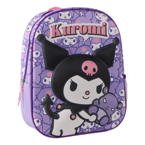 Papetarie & Birotica - Ghiozdan gradinita 3D Kuromi, 1 compartiment, mov, 25x30x12 cm