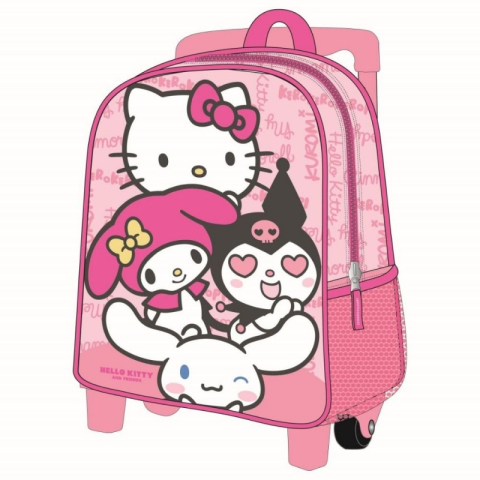 Papetarie & Birotica - Ghiozdan gradinita Hello Kitty 3D tip troller, 1 compartiment, 25x30x12 cm