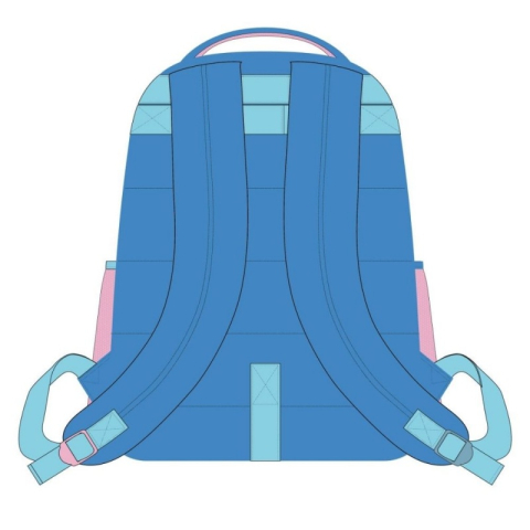 Ghiozdan gradinita Stitch cu 2 compartimente, bleu cu roz, 32x42x15 cm [1]