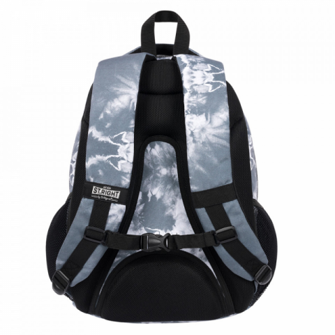 Ghiozdan Grey Clouds pentru scoala, 3 compartimente, 4 buzunare, gri cu negru,30x19x42 cm [3]